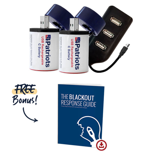 USB-Rechargeable C Battery Kit